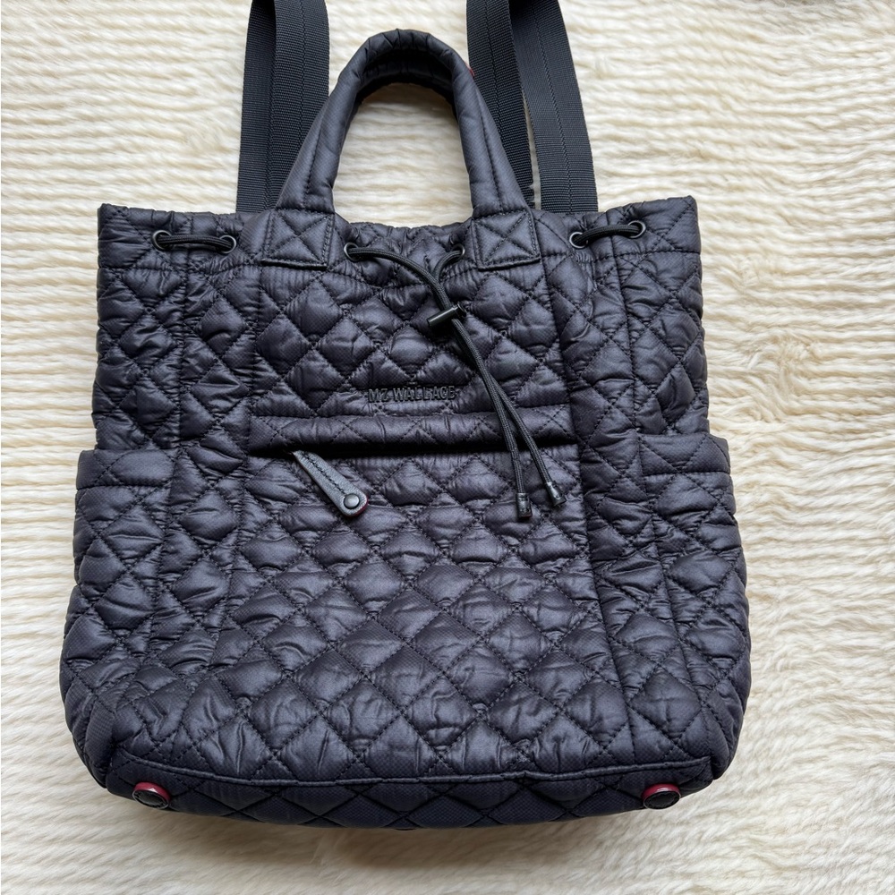 MZ Wallace Black Quilted Backpack